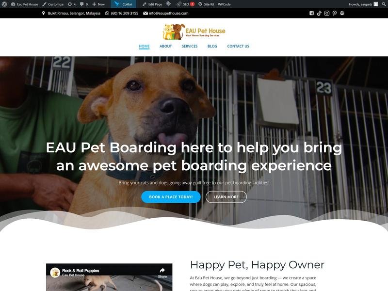 Pet boarding service site