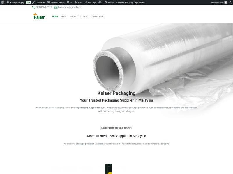 Packaging supplier site